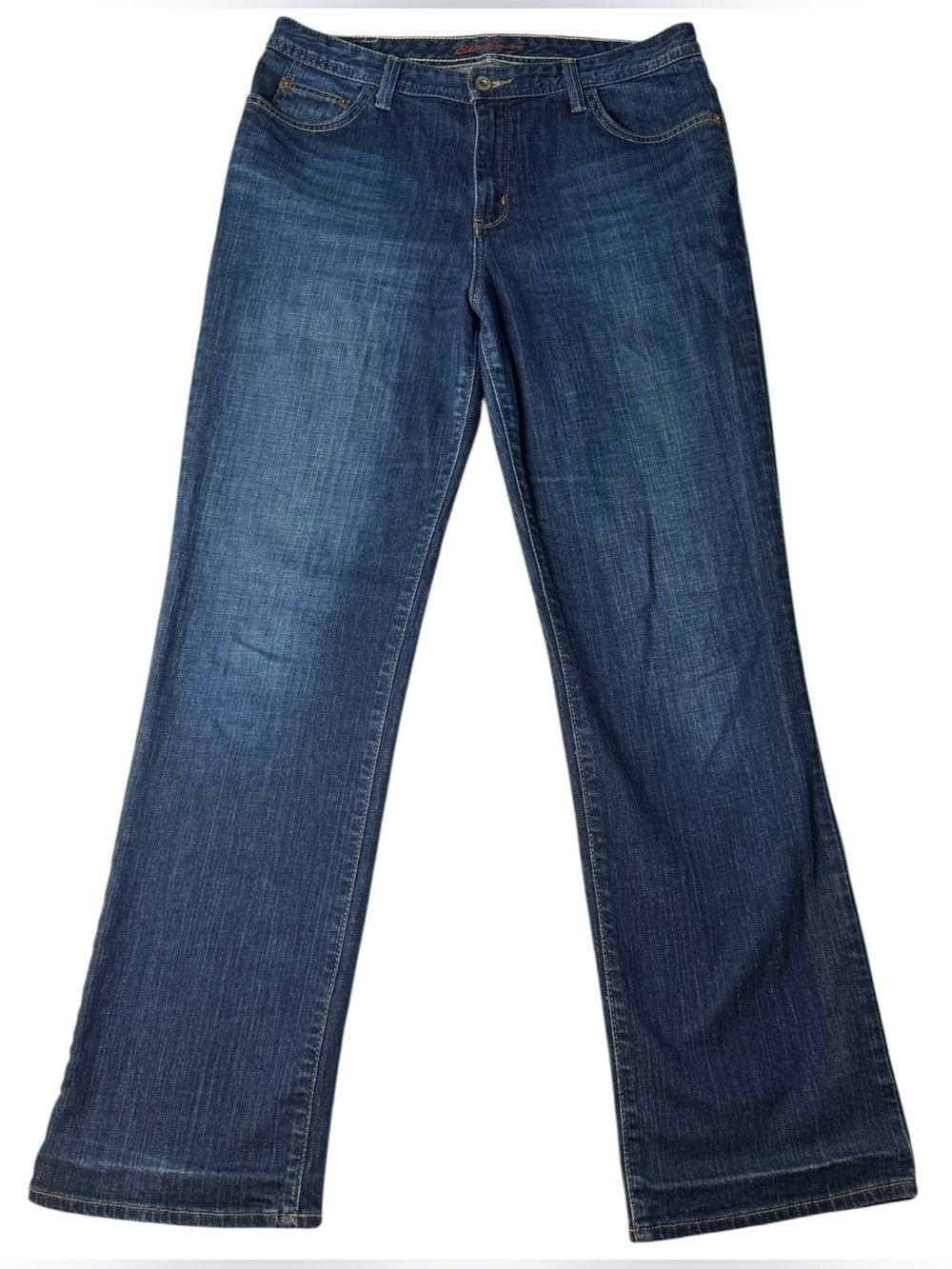 Eddie Bauer Women’s 10 Dark Wash Straight Leg Jeans Natural Fit Stretch
